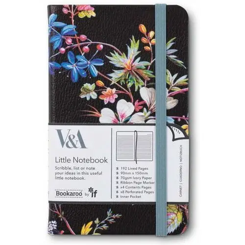 If , notatnik a6 v a bookaroo journal pocket kilburn black floral