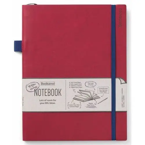 If , notatnik bookaroo journal duży bordowy