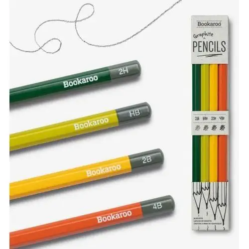 If , ołówki bookaroo zielone 4 szt