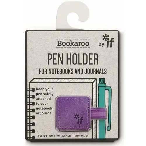 Uchwyt na długopis, Bookaroo Pen holder, fioletowy, kolor fioletowy
