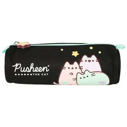 Ikonka Piórnik szkolny tuba saszetka pusheen czarny 2