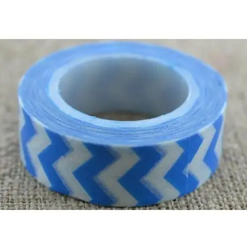 [606019] taśma washi tape niebiesko- biała 10m Inna (inny)