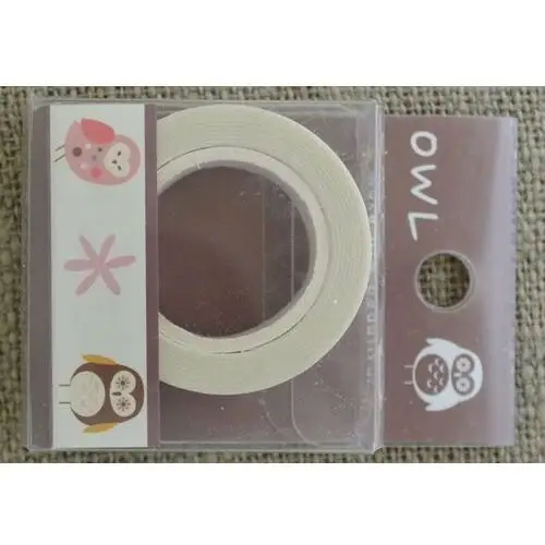 [606042] taśma washi tape sowy kremowa 15cm 10m Inna (inny)