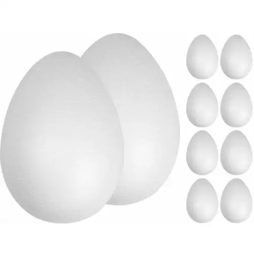 [60827] Jajko styropianowe 10 cm białe 10szt