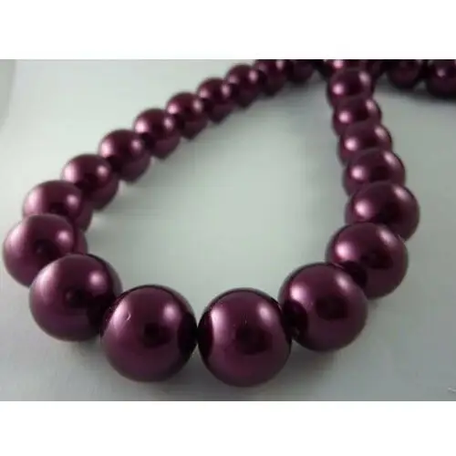 [7031405] Koralik szklany purpurowy 14mm 2szt