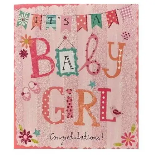 Inna (inny) Clintons- kartka 'it's a baby girl congratulations!'