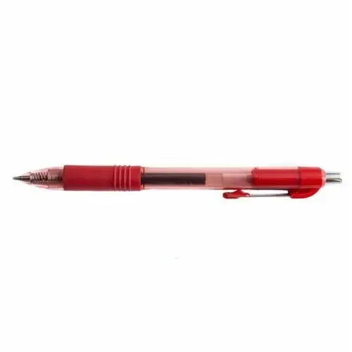 Długopis automatyczny żelowy czerwony D.rect Office