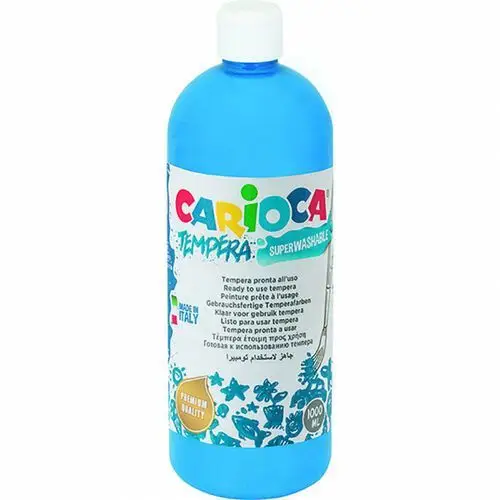 Farba szkolna tempera jasna niebieska łatwo zmywalna 1000 ml carioca Inna (inny)