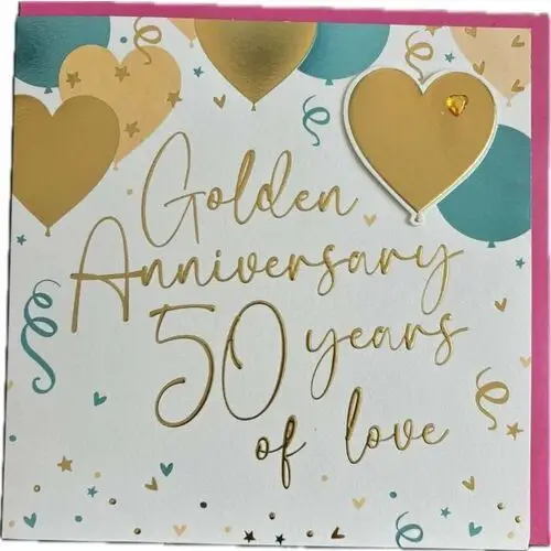 Kartka okazjonalna Golden Anniversary 50 years of love- Cardfactory