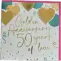 Kartka okazjonalna Golden Anniversary 50 years of love- Cardfactory Sklep