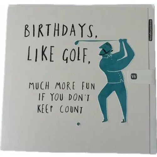 Kartka urodzinowa BIRTHDAYS, LIKE GOLF...- Woodmansterne