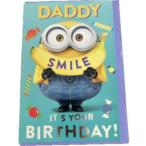 Inna (inny) Kartka urodzinowa daddy smile it`s your birthday- universal