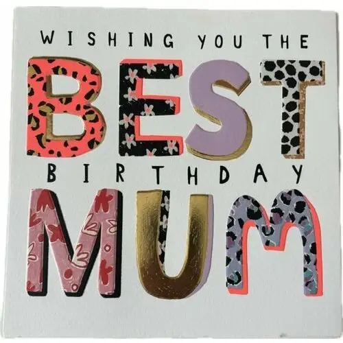 Kartka urodzinowa wishing you the best birthday mum- kindredcards Inna (inny)