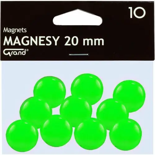 Magnesy do tablicy 15 mm zielone 10 szt. GRAND