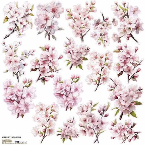 NAKLEJKI PAPIEROWE 24x24 ScrapLove Cherry Blossom kwiat jabłoni
