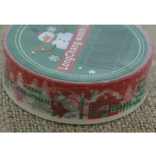 [ś07343] Taśma washi tape sanie i domek 10m