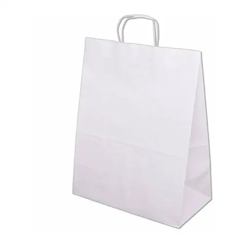 Torba papierowa ekologiczna Ecobag 240x100x320 mm biała 1 szt