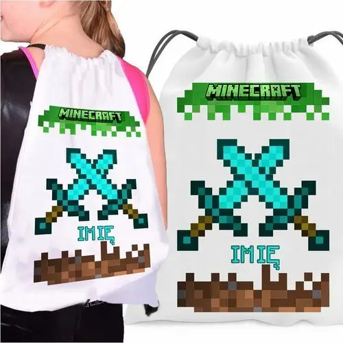 Inna (inny) Worek plecak na wf imię minecraft do szkoły y4