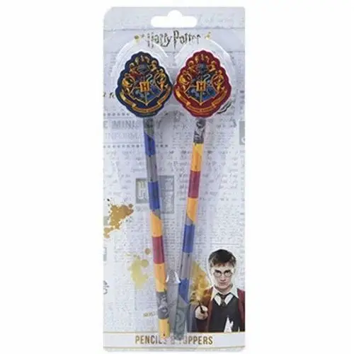 2X Ołówek + Gumka Harry Potter Hogwarts