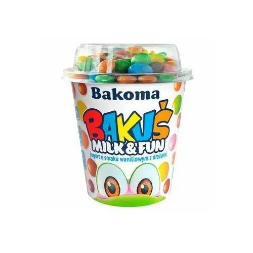 Bakuś milk&fun jogurt o smaku waniliowym z drażami 135 g Inny producent