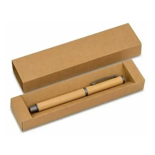 Inny producent Bambusowy długopis w pudełku machino, beżowy
