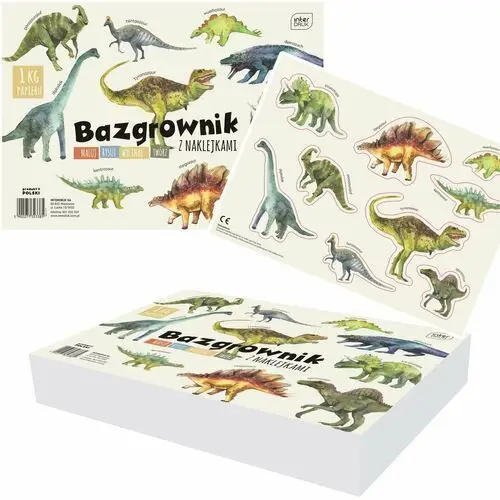 Bazgrownik A4 Z Naklejkami 1 Kg Blok Dinozaury Interdruk (23385)