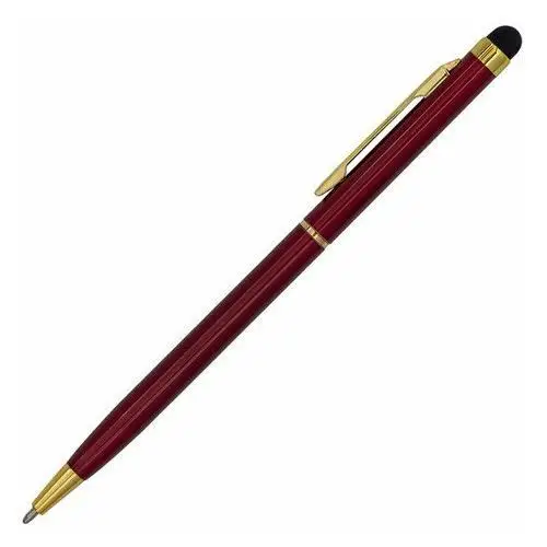 Inny producent Długopis aluminiowy touch tip gold, bordowy