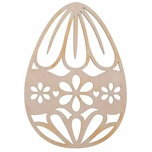 Drewniane Jajko jajka kwiat sklejka ażur 10cm D25