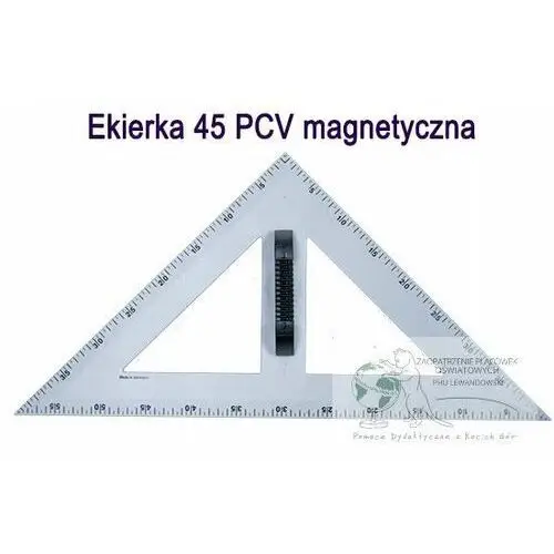 Ekierka Trójkąt Tablicowy 45° Biały Magnetyczny