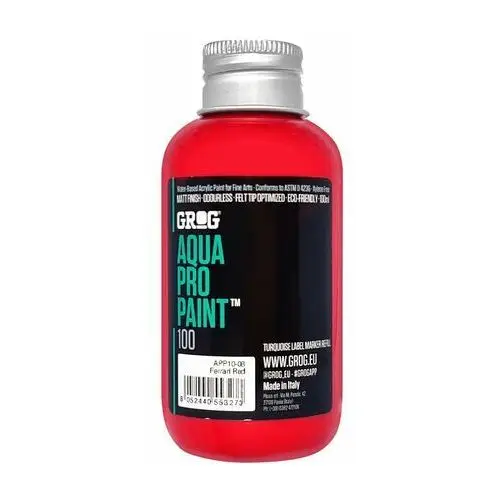 Farba grog aqua pro paint - 100 ml - ferrari red Inny producent