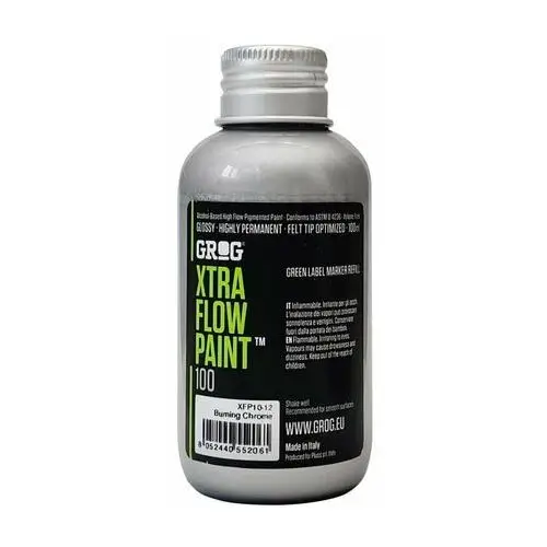 Farba grog xtra flow paint 100 ml - burning chrome Inny producent