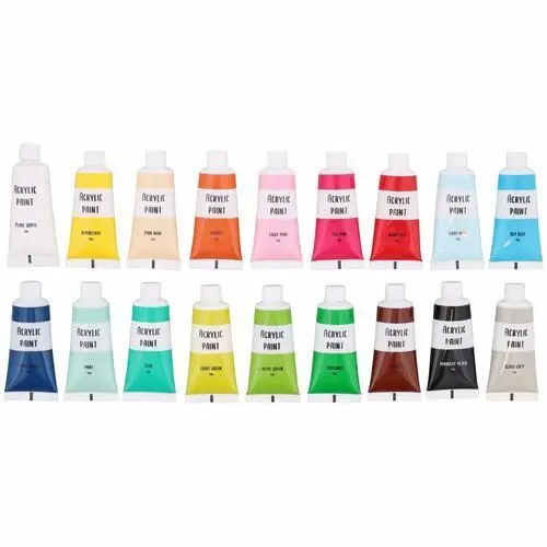 Farby akrylowe 18 kolorów x 21 ml farba akrylowa Inny producent