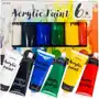 Inny producent Farby akrylowe 600 ml zestaw farb akrylowych podstawowe kolory mocne krycie Sklep