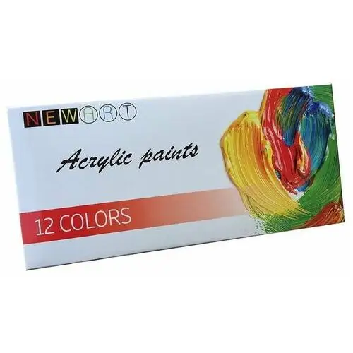 Inny producent Farby akrylowe w tubkach new art - 12 kolorów