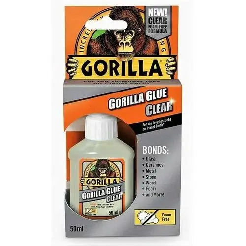 GORILLA Clear Gorilla Glue Mocny bezbarwny uniwersalny klej naprawczy 50ml