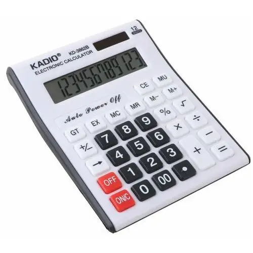 Kalkulator biurowy biały 12 cyfr elektroniczny Inny producent