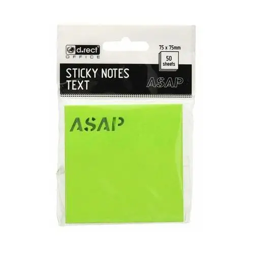 Karteczki notes samoprzylepny 76x76mm d.rect text asap Inny producent