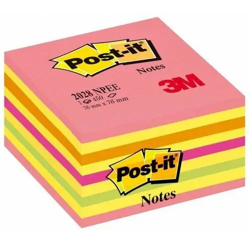 Inny producent Karteczki post-it kostka różowo-żółta