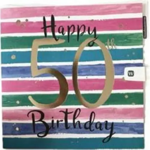 Kartka urodzinowa 'Happy 50 th Birthday'