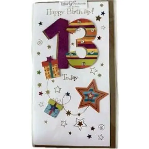 Kartka urodzinowa 'Happy Birthday 13 Today'
