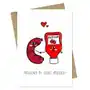 Kartka Walentynkowa Śmieszna Kiełbasa i Ketchup Urodzinowa dla Niego Niej / Papierove Love Sklep