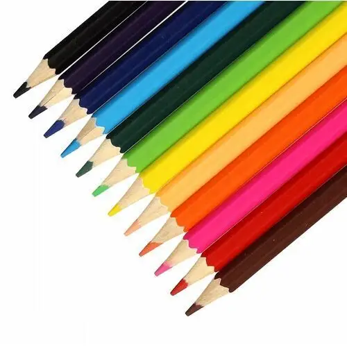 Inny producent Kredki ołówkowe szkolne 12 kolorów zestaw kredek