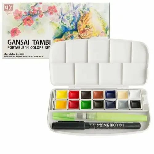 Kuretake Gansai Tambi Portable 14 Setcolours Kg301-1