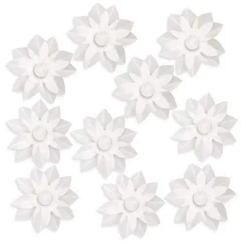 Inny producent Kwiaty z pergaminu op. 10szt. white, dp craft