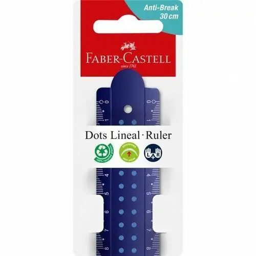 Linijka Dots 30cm mix FABER CASTELL