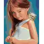 Inny producent Malowanie po numerach - mała dziewczynka z kotkiem - obraz 40x50 Sklep