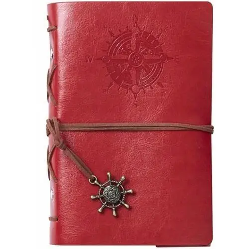 Inny producent Mały pamiętnik notes podróżnik vintage czerwony a7