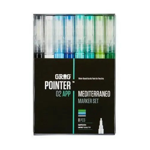 Markery Grog Pointer 02 App - Mediterraneo - 8 Kolorów
