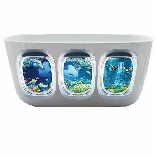 Inny producent Naklejki na wannę ozdobne akwarium łazienka podwodny świat okna 20x30cm 3x