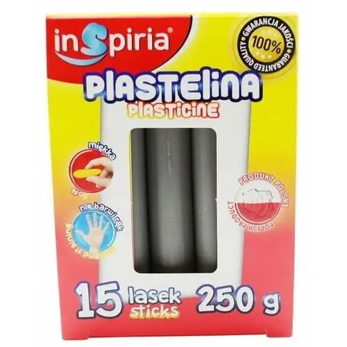 Plastelina szara 15 lasek 250g inspiria 9936 Inny producent